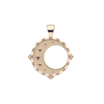 FOREVER Embellished Moon and Back Pendant Coin in 14k SALE