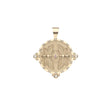 Sisters Forever JW Small Embellished Pendant Coin in 14k