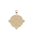 Sisters Forever JW Small Embellished Pendant Coin in 14k