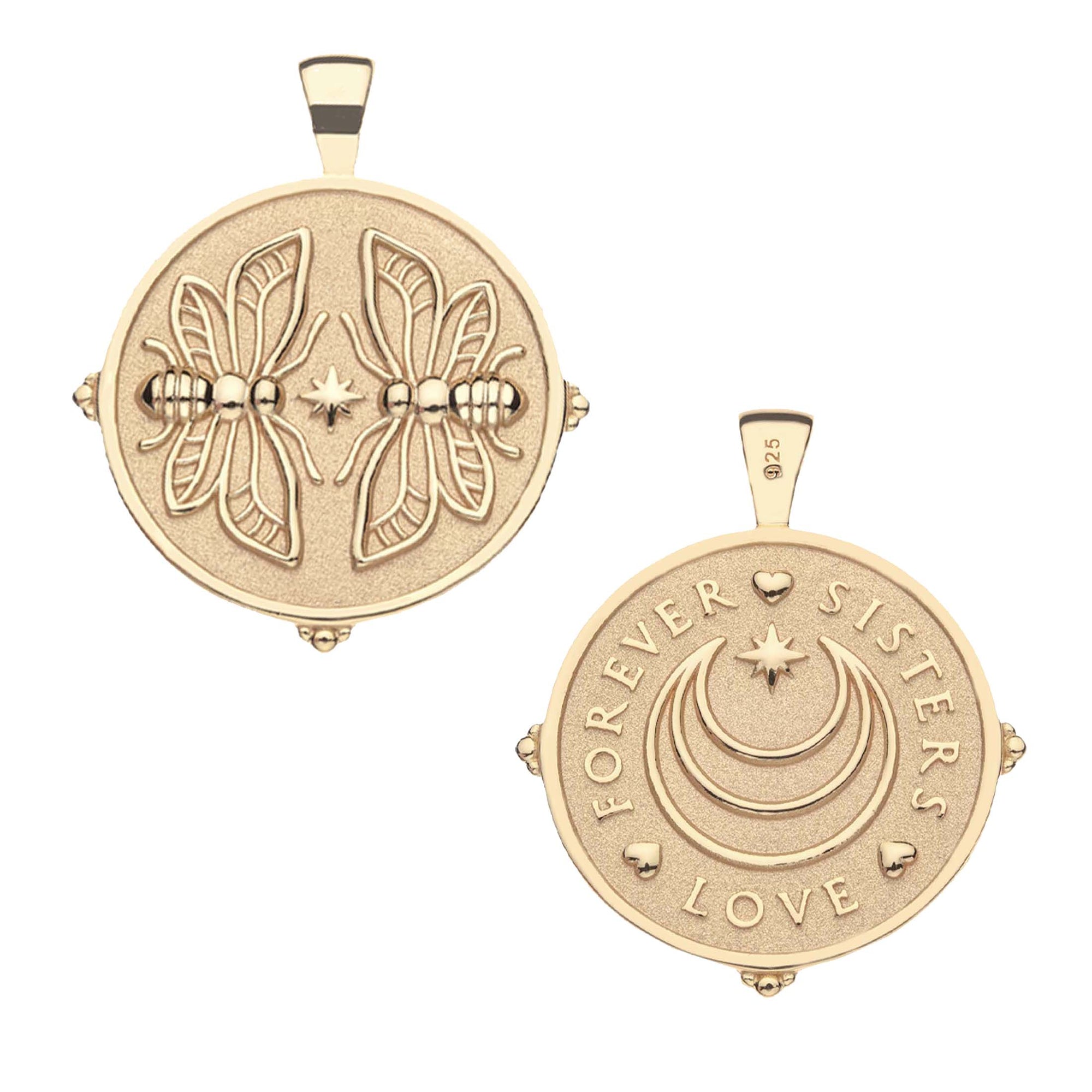 SISTERS Forever JW Original Pendant Coin in Solid Gold