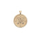 Gold Coin Pendant With Compass and Key Illustration