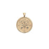 Gold Coin Pendant With Compass and Key Illustration