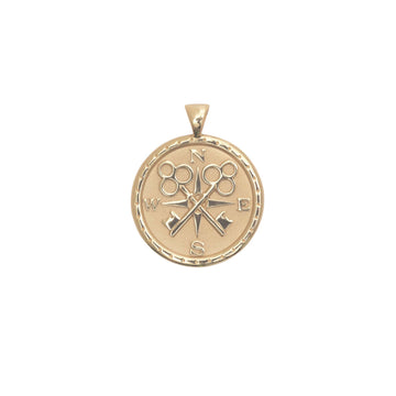 FOREVER JW Small Pendant Coin in Solid Gold