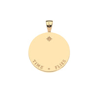FOREVER Sundial Carved Mother of Pearl Pendant