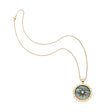 Forever Carved Sundial pendant on the classic rolo chain