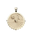 FOREVER Sundial Pendant Coin in Solid Gold