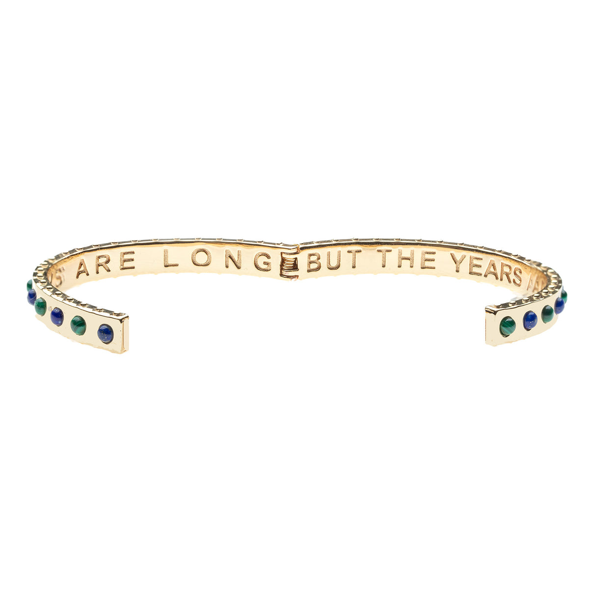 Forever time flies bangle shown open