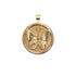 Gold Coin Pendant with Butterfly Illustration
