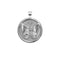 Silver Coin Pendant with Butterfly Illustration