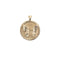 Gold Coin Pendant with Butterfly Illustration