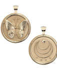 Gold FREE Coin Pendant Shown Front and Back