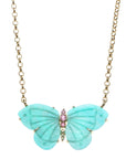 FREEDOM Stone Butterfly Necklace in Amazonite