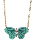 FREEDOM Stone Butterfly Necklace in Malachite