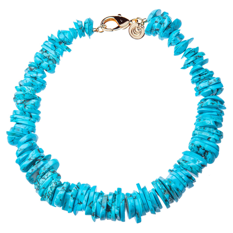 Sliced Turquoise Statement Necklace