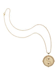 Gold original Gemini coin pendant on classic rolo chain
