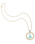 Give peace a chance pendant on the classic rolo chain