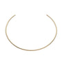 Gold necklace on a white background