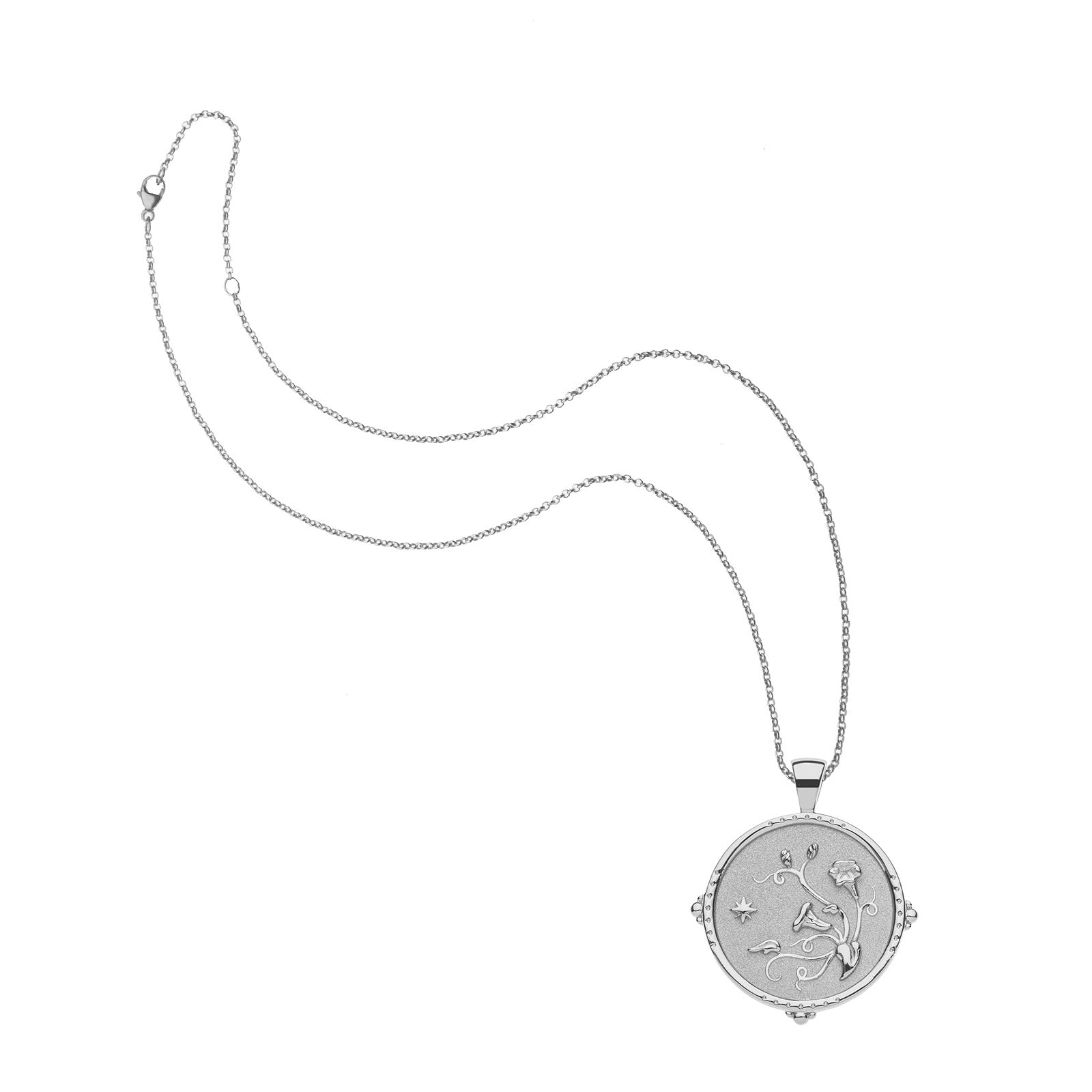 Silver Grace coin on the classic rolo chain
