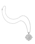 Silver grace coin on the classic rolo chain