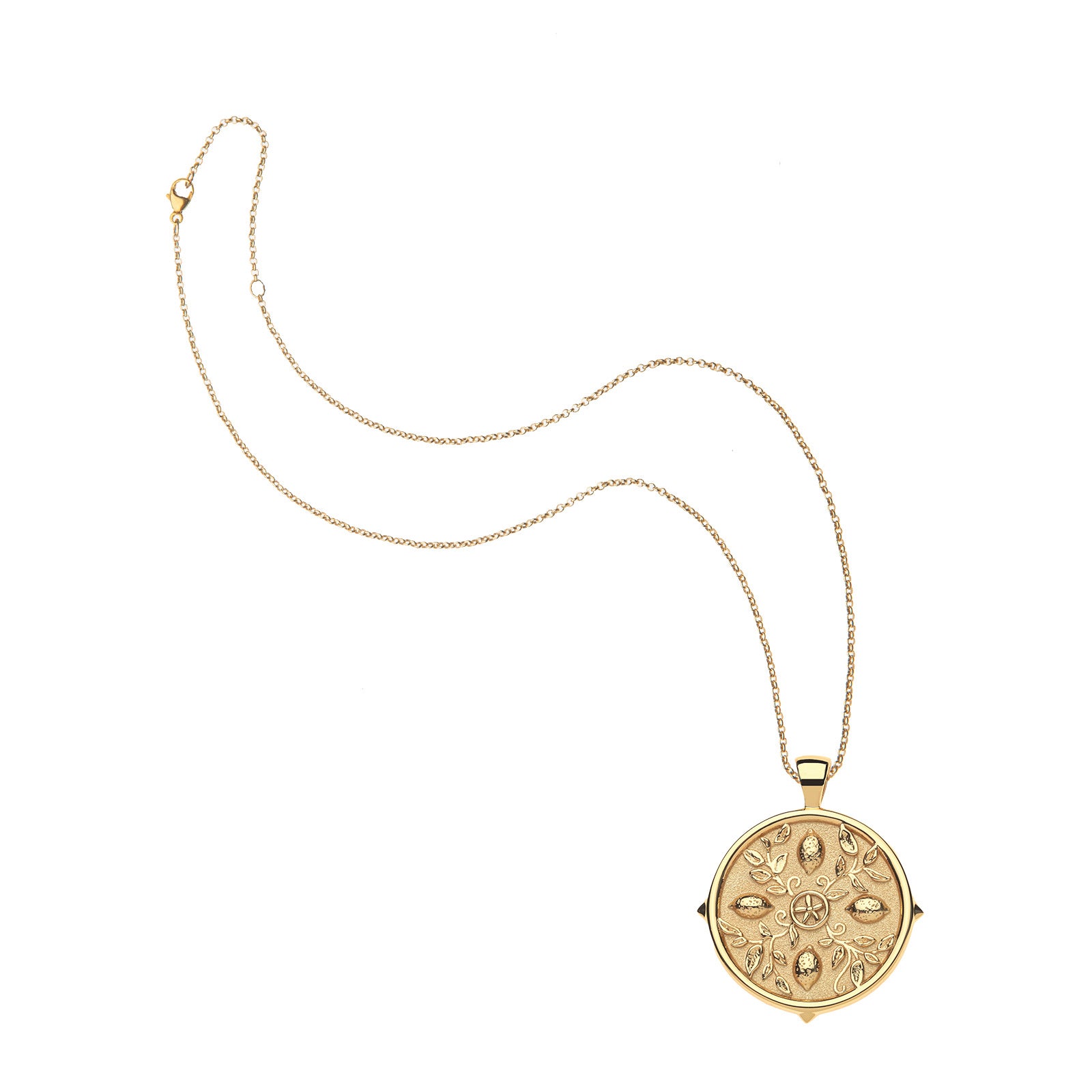 Gratitude tile coin pendant on the classic rolo chain