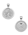 GRATITUDE JW Small Pendant Coin In Silver