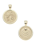 GRATITUDE JW Small Pendant Coin in Solid Gold