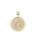 GRATITUDE JW Small Pendant Coin in Solid Gold