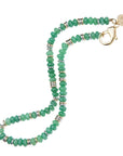 Green jade gumdrop beaded necklace