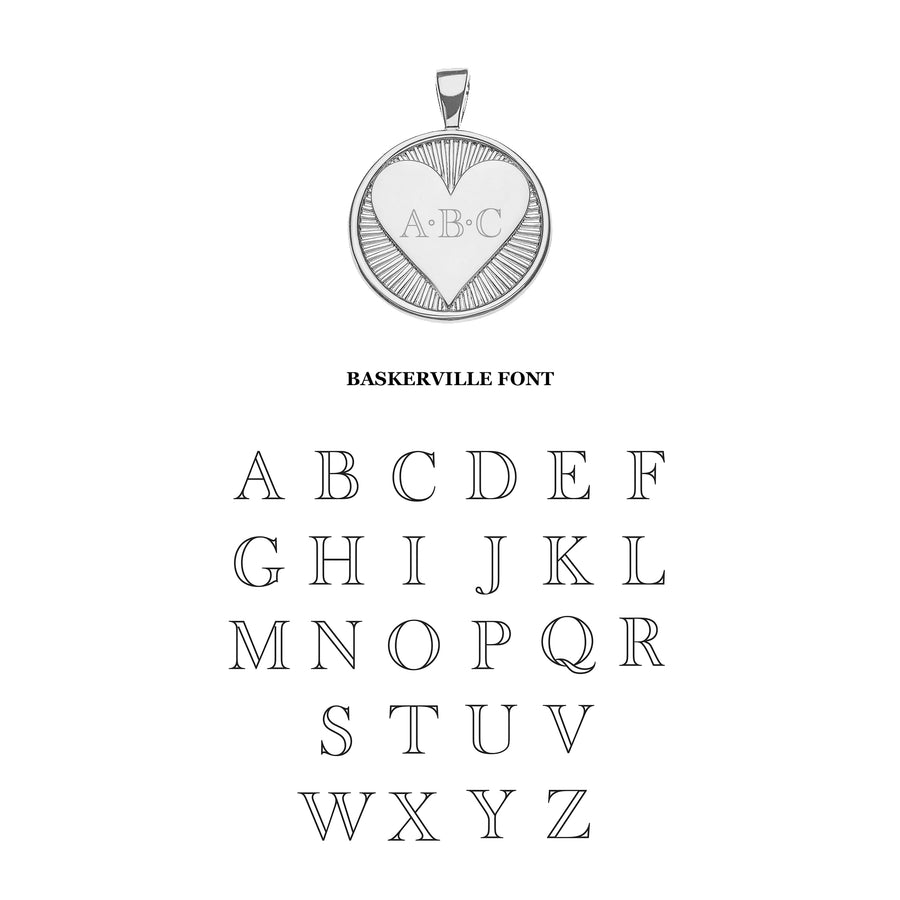 LOVE Petite Hearts Find Me Love Pendant (Monogrammable) in Silver