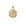 Gold Small Coin Pendant with floral design in four quadrants