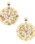 HOPE 14k Pink Tourmaline Coin Pendant