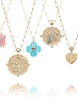 JW x House of Harris JOY Small Lovebird Pendant Coin in Solid Gold