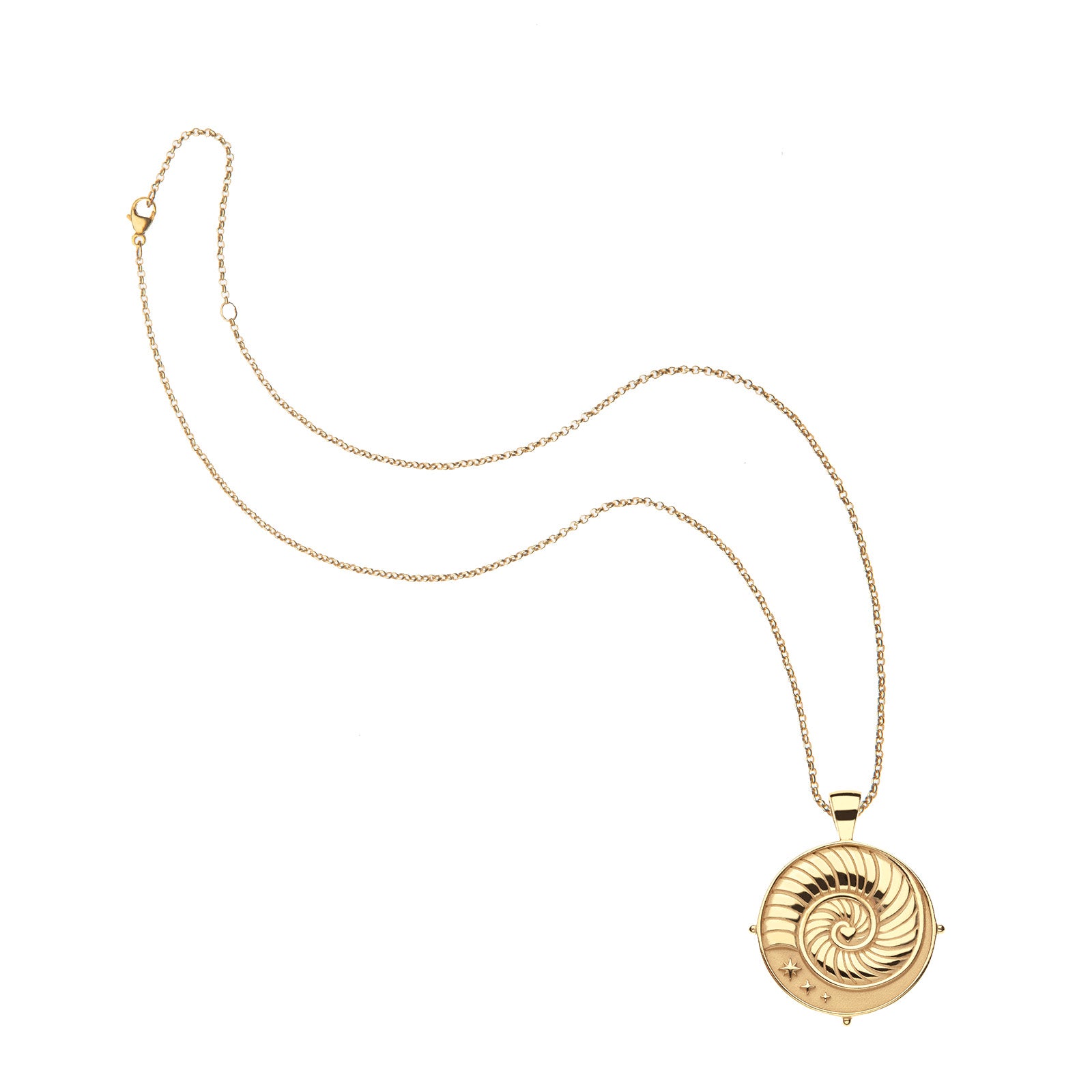 Gold Inspiration coin on the classic rolo chain