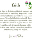 FAITH JW Small Pendant Coin in Solid Gold