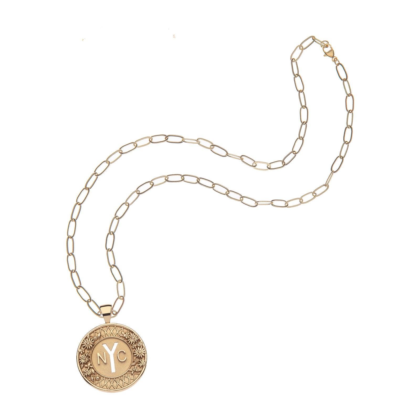 ★ROSEMONT★ 14K Necklace (Coin) RS1011 Cherub Coin Pendant on New 10k Necklace | eBay