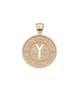 JW x Lewis Miller NYC Small Pendant Coin in 14k Gold