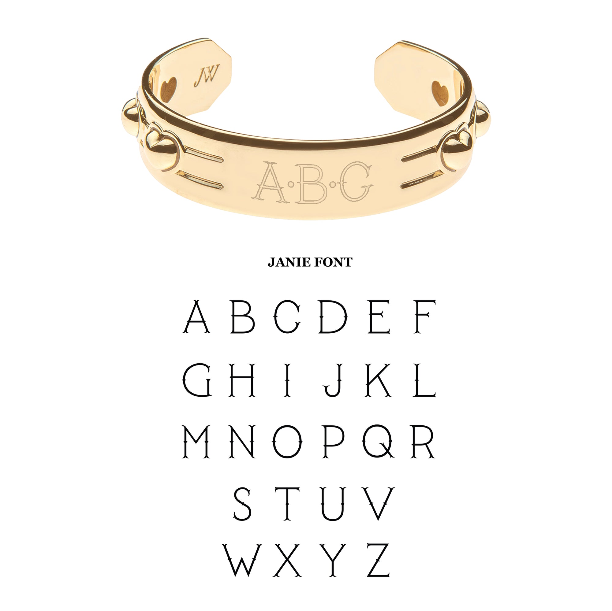 LOVE Engravable Set In Stone Heart Cuff