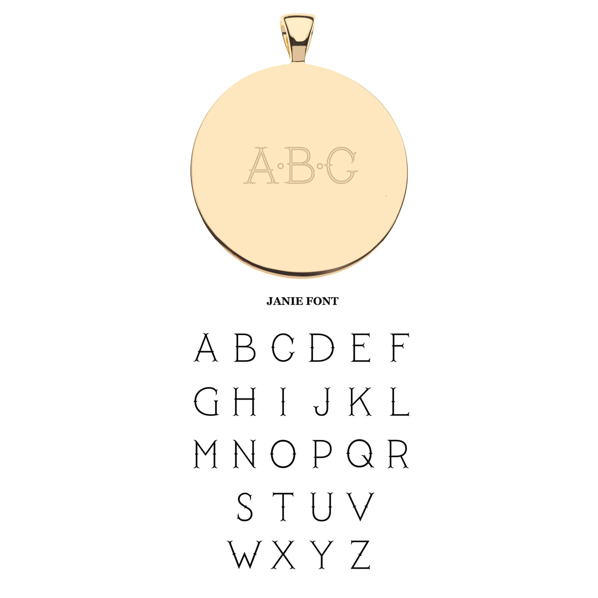 Engraving option for the jumbo hope coin pendant