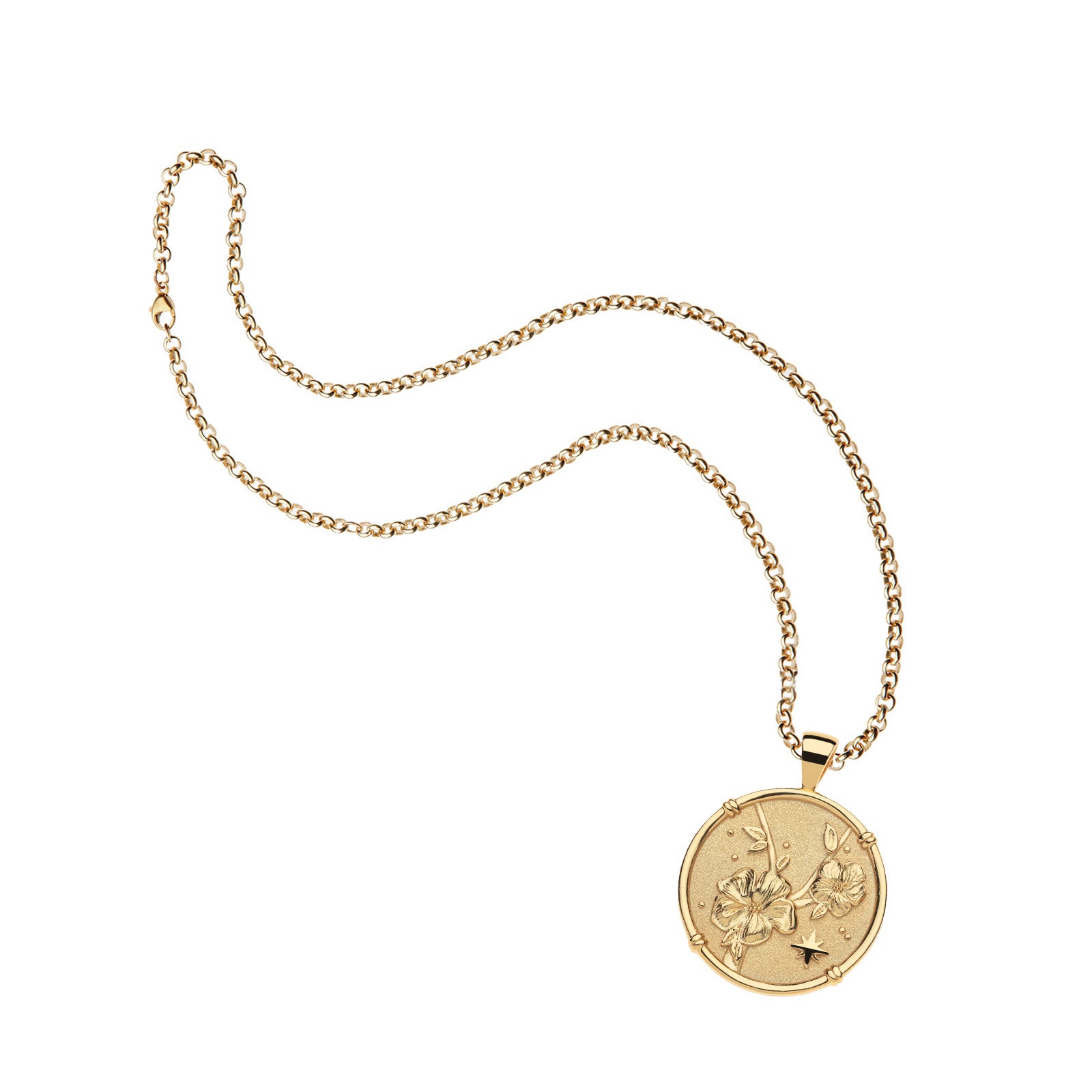 Pendant Coin Necklace with Symbol and Inspired Word - JOY – Jane