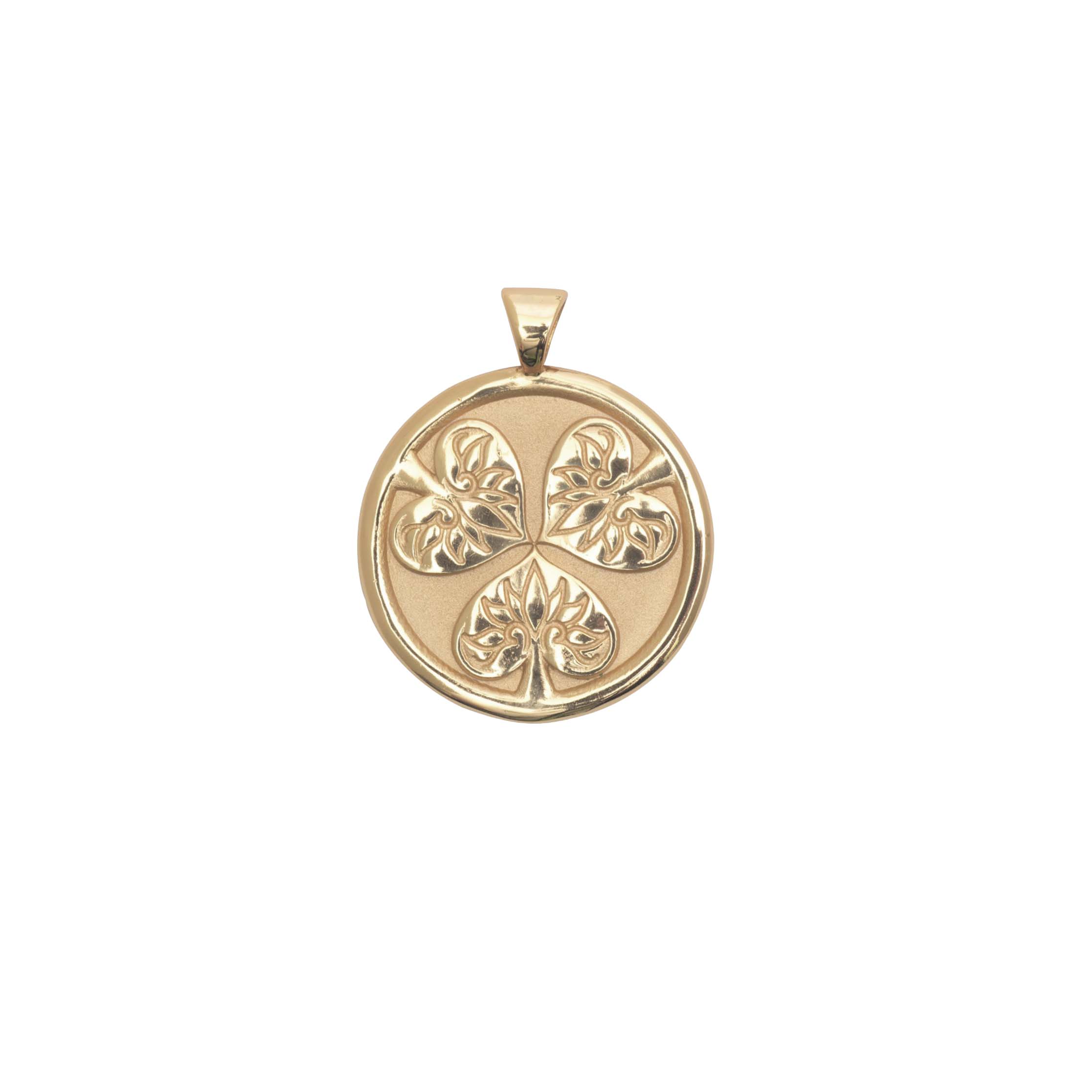 Pendant Coin Necklace with Symbol and Inspired Word - JOY - Solid Gold ...