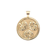 Gold Coin Featuring 3 hollyhock leaves