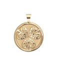 Gold Coin Featuring 3 hollyhock leaves