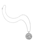 Silver Joy coin on classic rolo chain