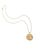 Gold Original Joy Coin Pendant on classic rolo chain