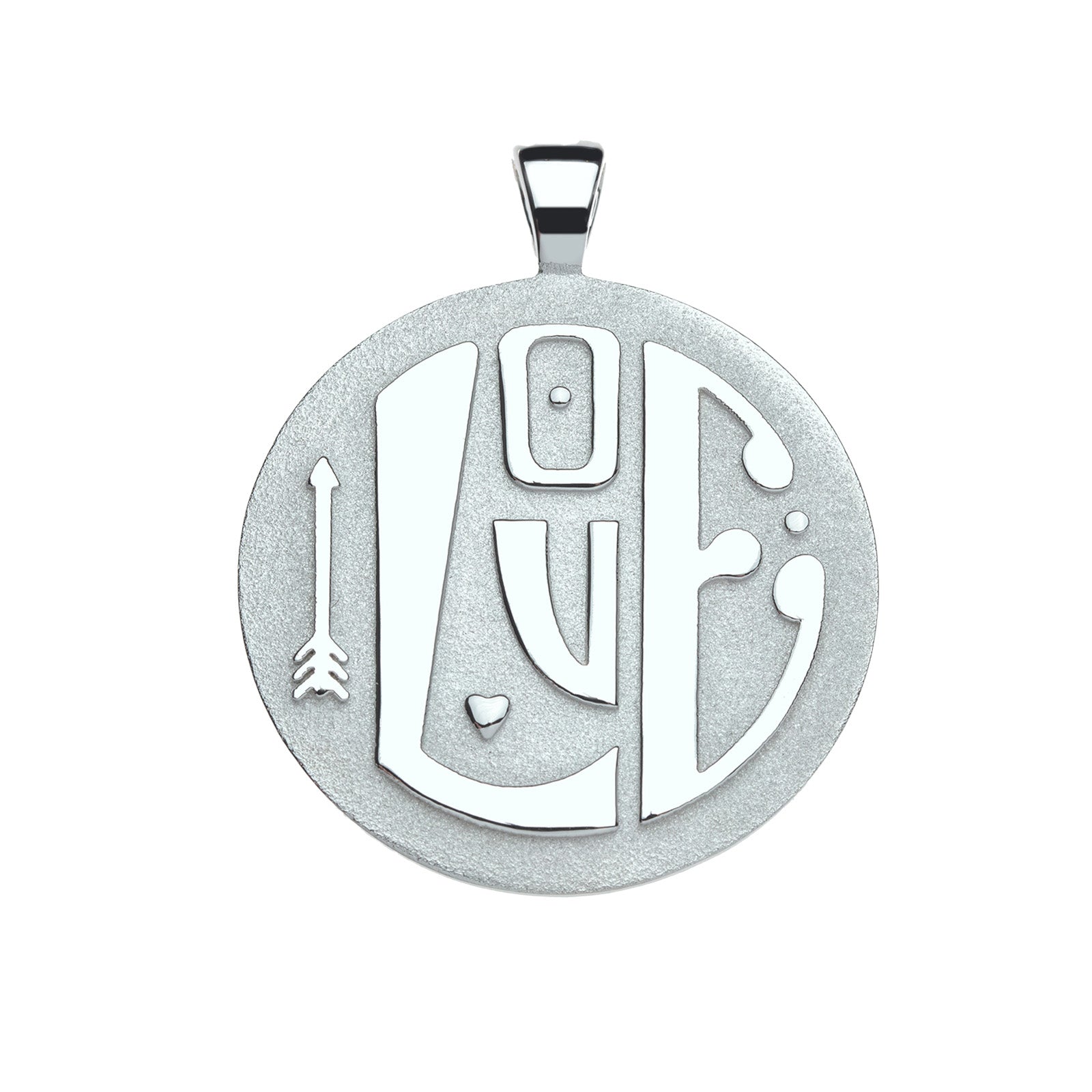 Jumbo LOVE Pendant in Silver