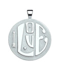 Jumbo LOVE Pendant in Silver