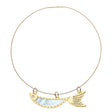 STRONG Keep Swimming Fish Pendant Necklace in Mother of Pearl