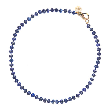 Chunky Link Chain with Lapis Bead | 18 Inches | Jane Win