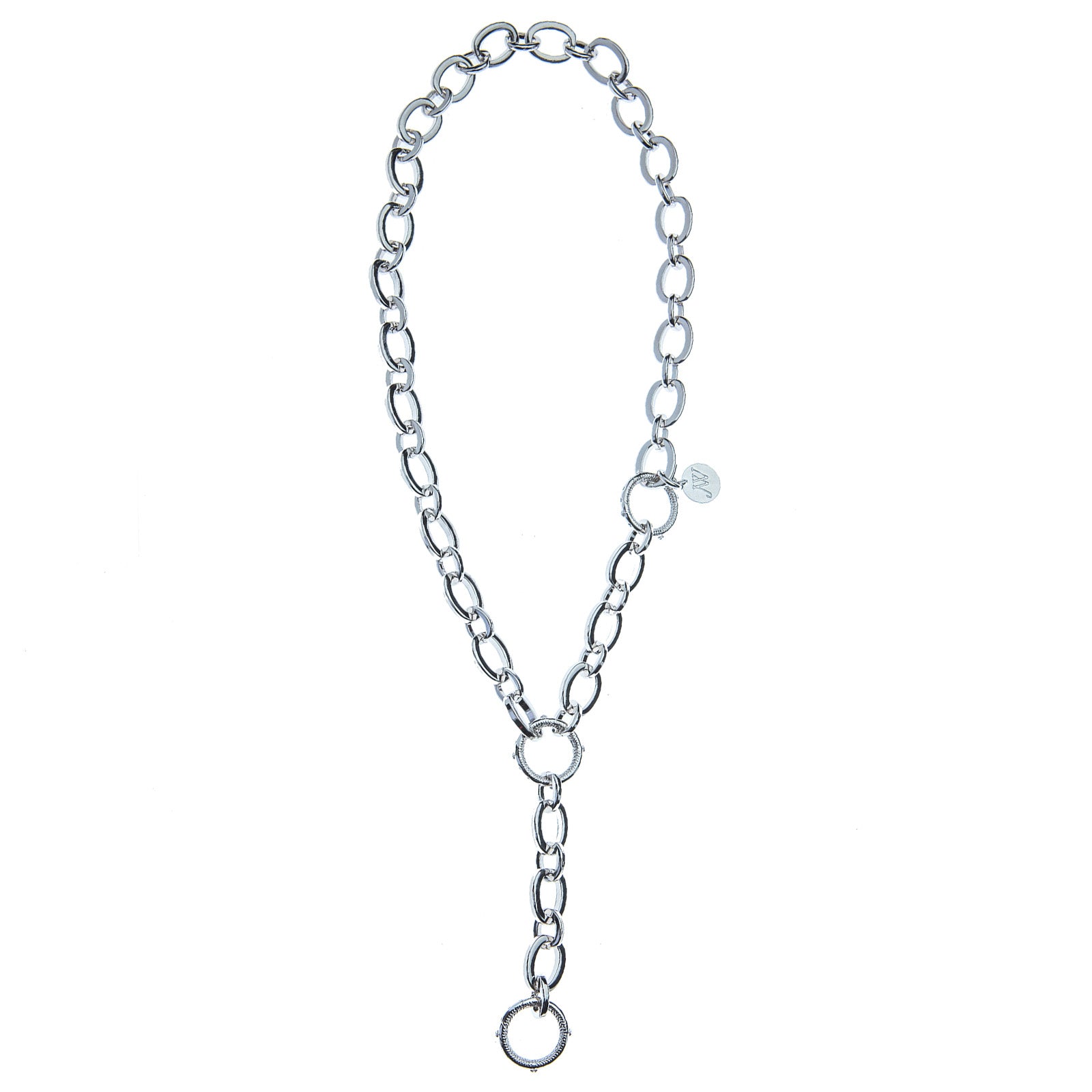 Lariat Multi-Style Chunky Link Chain in Silver