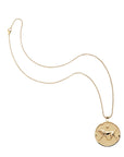 Gold original Leo coin pendant on classic rolo chain